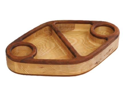 2 Soslu 2 Bölmeli Ahşap sunum