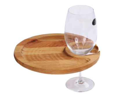 Kadehli Ahşap Peynir Tabağı