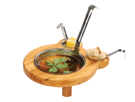 Küre Ayaklı Sosluklu Kepçe ve Sos Seti